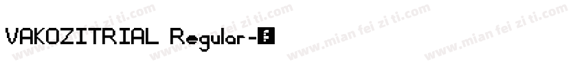 VAKOZITRIAL Regular字体转换